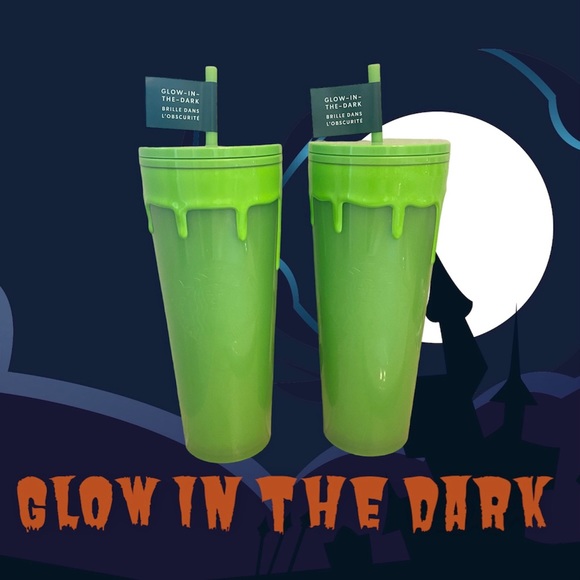 Starbucks Green Slime Halloween Cup, Glow in the Dark, 24oz Venti, NWT - Picture 2 of 5